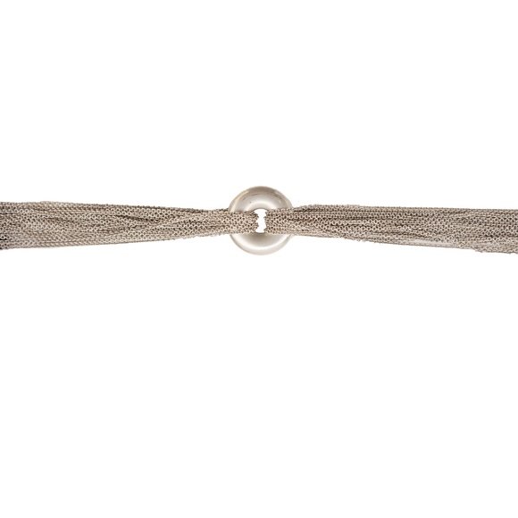 TIFFANY & CO. STERLING SILVER MESH CIRCLE NECKLACE - Picture 5 of 6